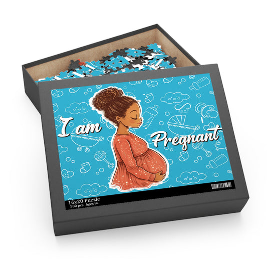 Personalized puzzle : Share the Joy with Our "I Am Pregnant Puzzle", A Sweet Blue Surprise!