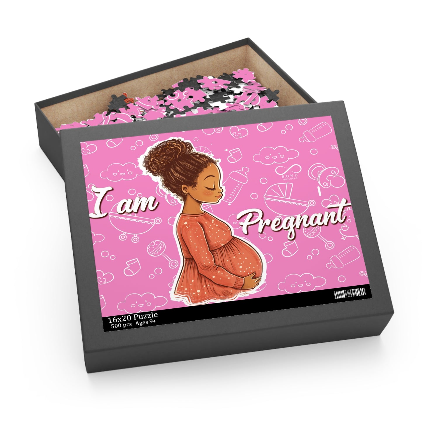 Personalized puzzle : Share the Joy with Our "I Am Pregnant Puzzle", A Sweet Pink Surprise!!