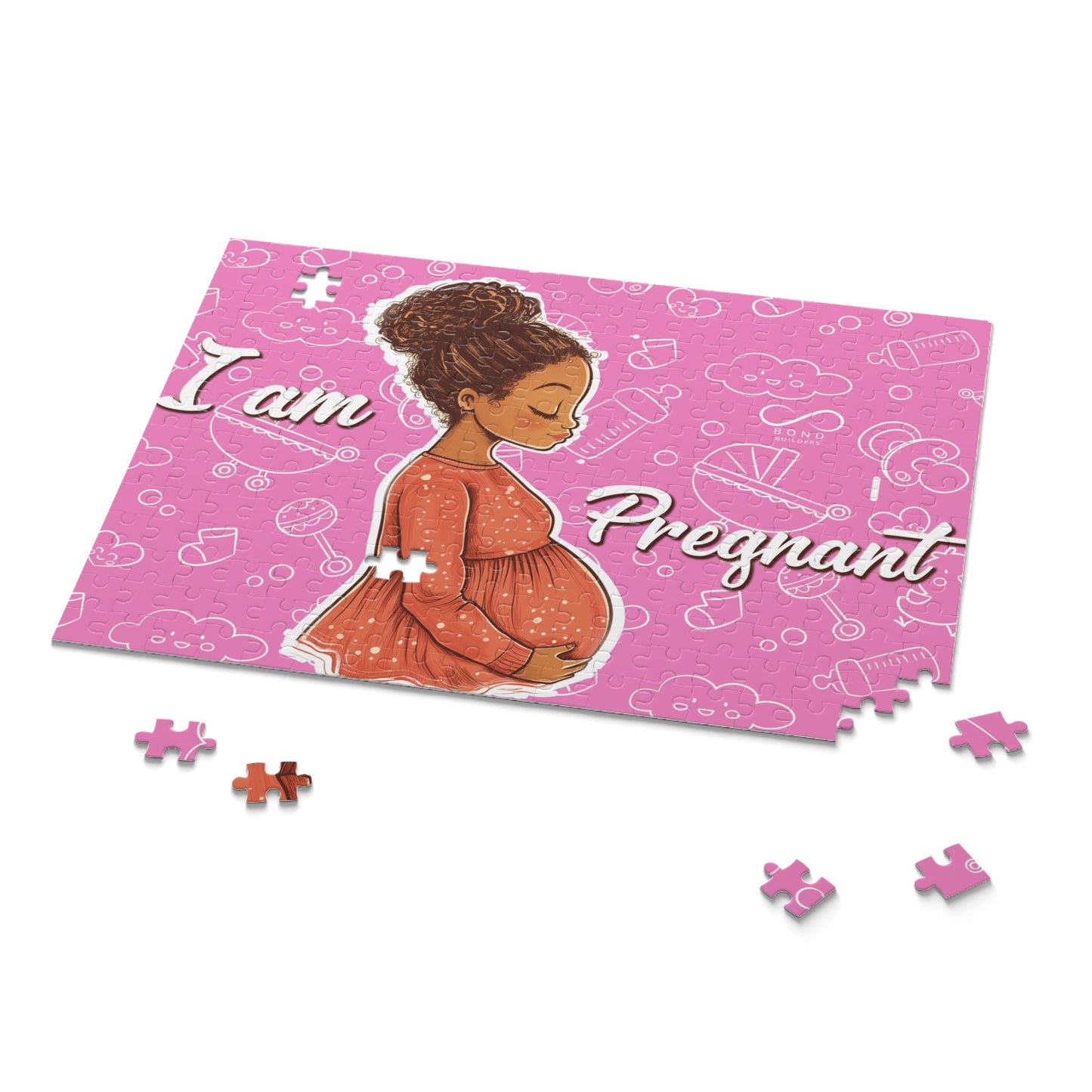 Personalized puzzle : Share the Joy with Our "I Am Pregnant Puzzle", A Sweet Pink Surprise!!